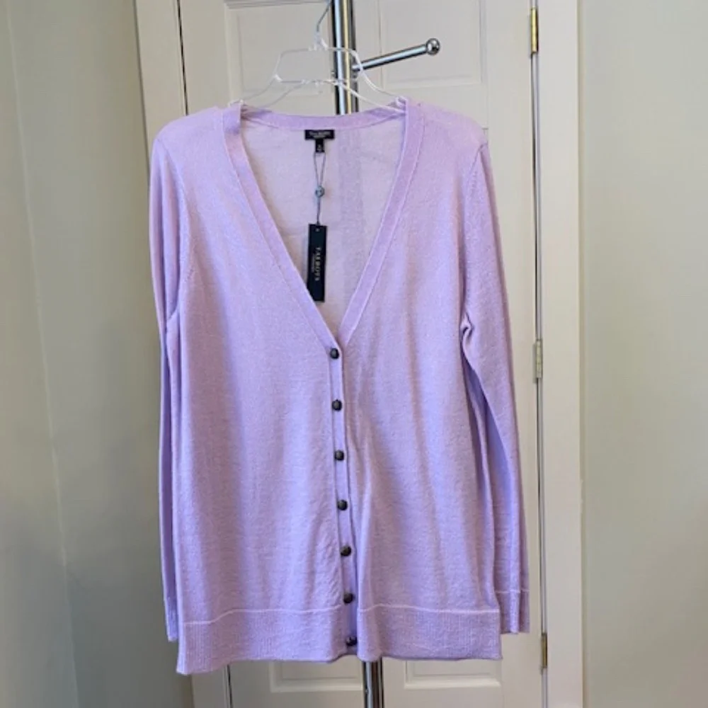 Talbots Lilac Cardigan - Picture 3 of 12